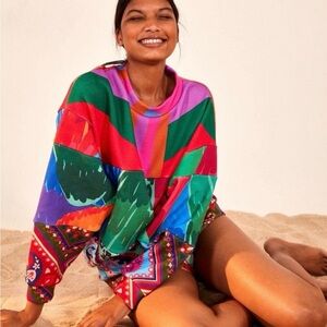 FARM RIO NWT MULTI PRINTED SWEATSHIRT ❤️‍🔥